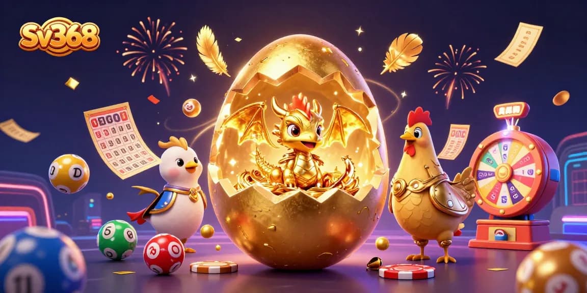 Engage in exciting gameplay at Sv368, featuring a golden dragon and dynamic lottery elements.
