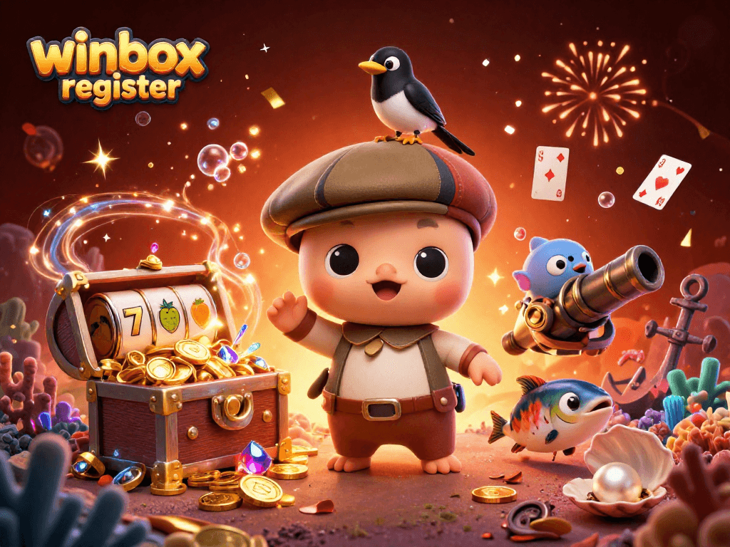 Join the fun with winbox register in a vibrant 3D casino world filled with treasure and slots!
