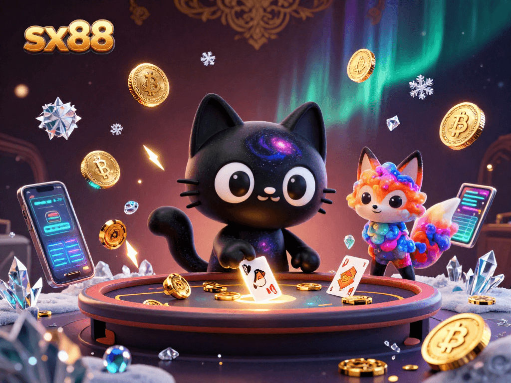 Experience thrilling gameplay with sx88's cosmic casino, featuring engaging characters and vibrant graphics.