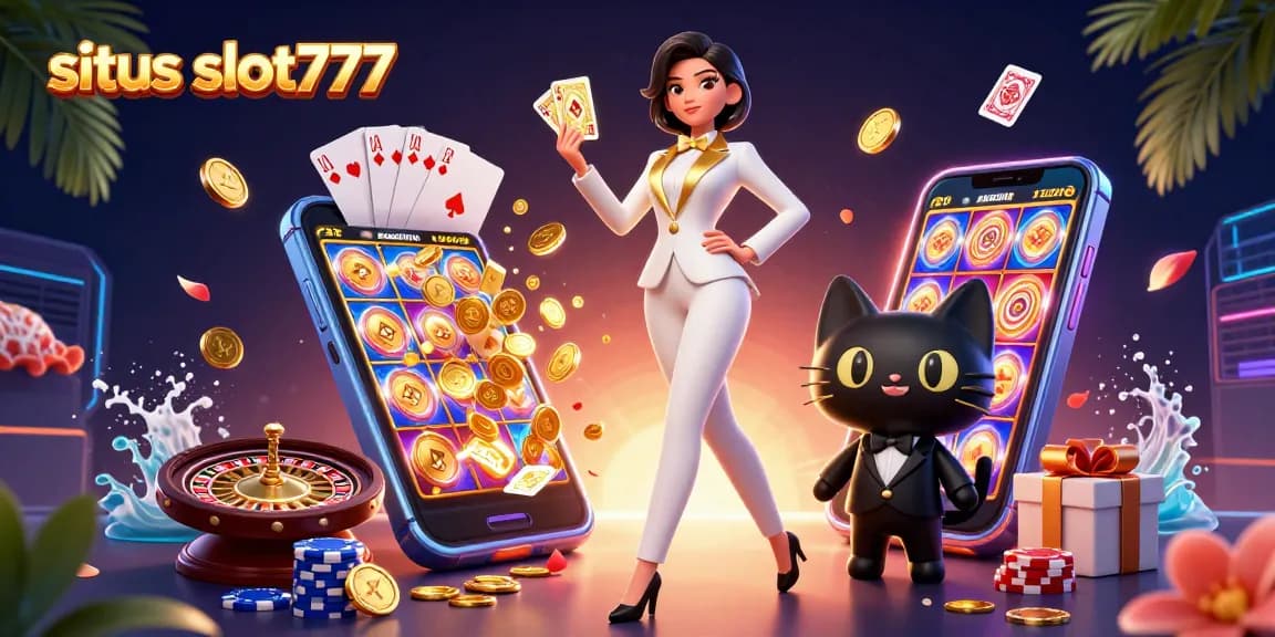 Engage with situs slot777 through vibrant gaming action featuring symbols of luck and excitement.