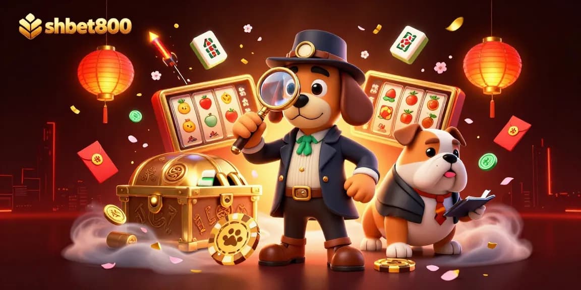 Experience thrilling gameplay at shbet800 with a 3D detective scene uncovering casino treasures.