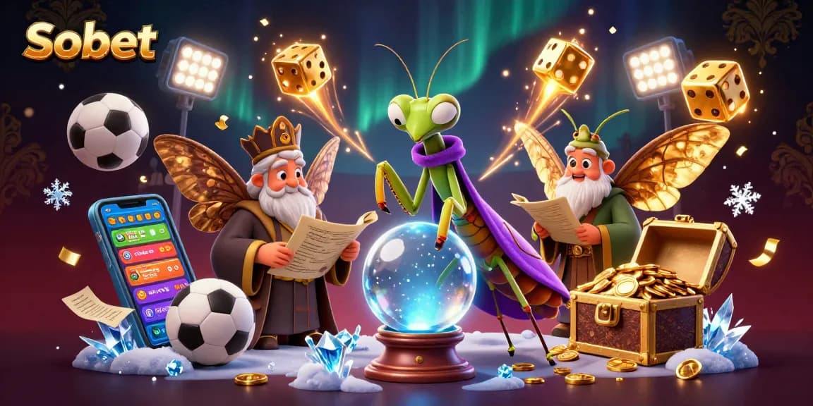 Bet on Sbobet and win big with thrilling sports betting visuals in this dynamic illustration.