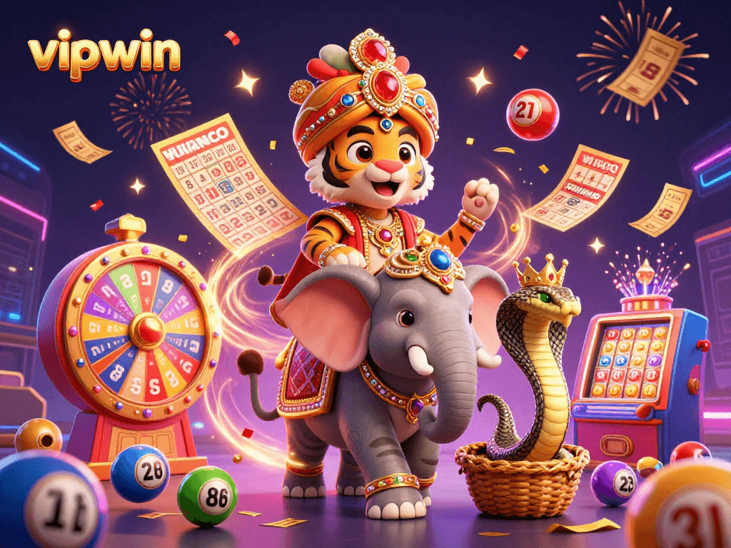 Enjoy thrilling gaming with vipwin's vibrant lottery features, colorful balls, and celebratory atmosphere.