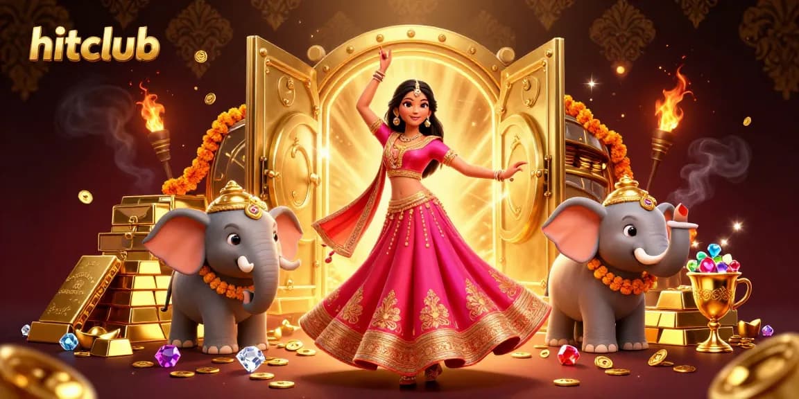 Experience thrilling jackpots at hitclub with vibrant casino elements and beautiful characters.