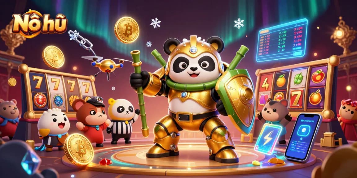 Nổ hũ game experience featuring colorful visuals and exciting jackpot opportunities in a lively casino setting.
