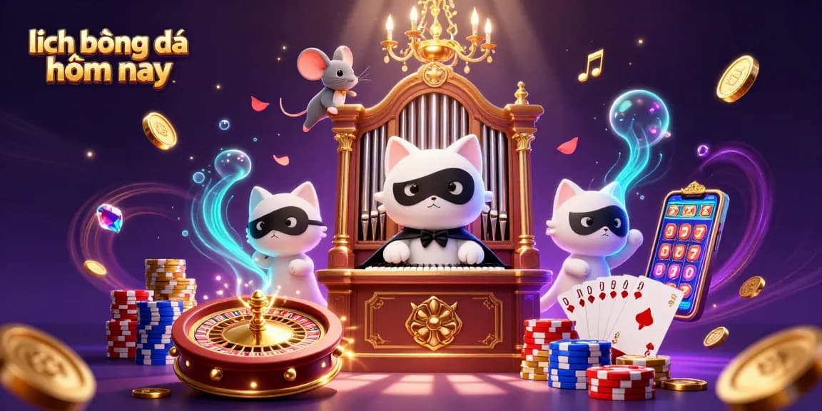 Experience the thrill of lịch bóng đá hôm nay with a lively casino scene depicting sports betting excitement.
