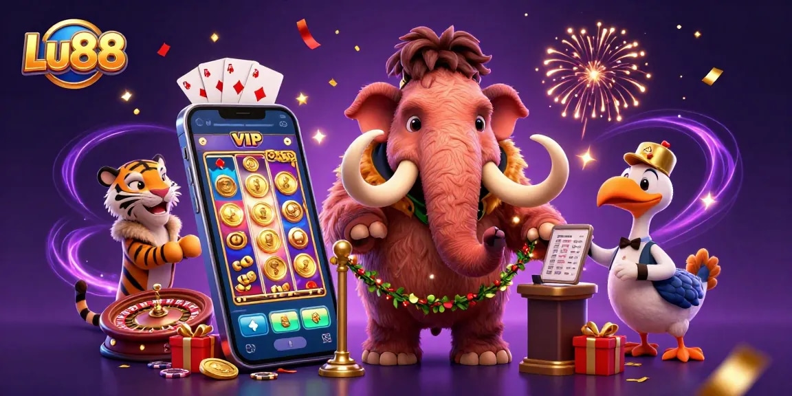 Experience the thrill of Lu88 casino with dynamic characters and vibrant gaming action.