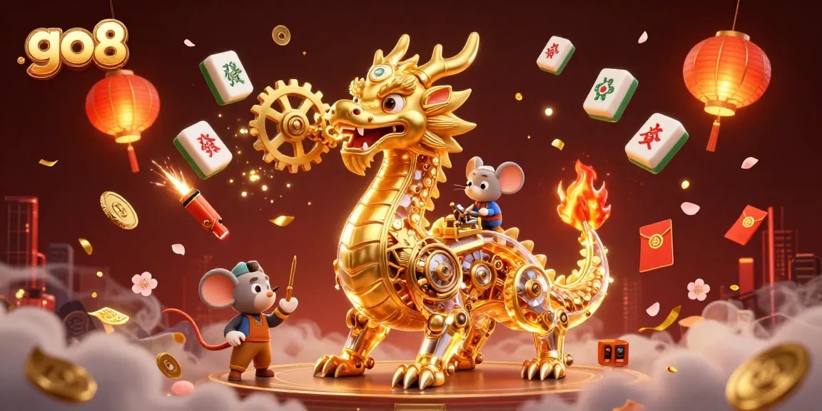 Experience exhilarating wins with go8's dazzling dragon and vibrant casino elements.