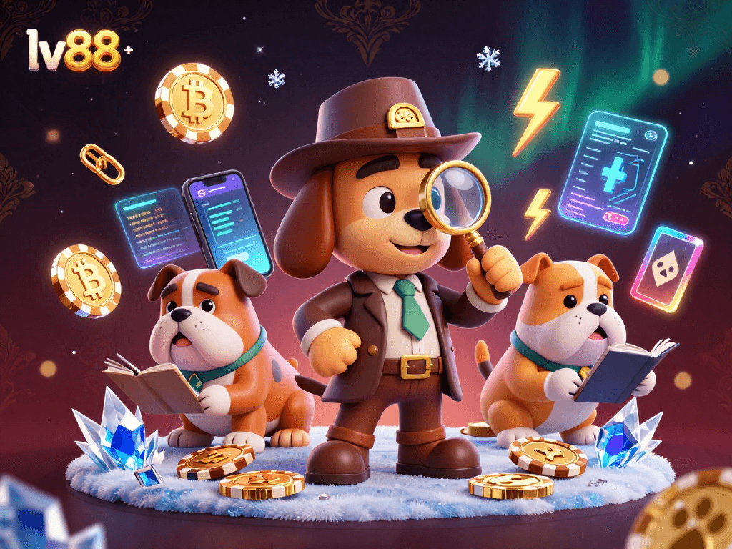 Join the exciting lv88 casino adventure with the detective duo finding poker treasures.
