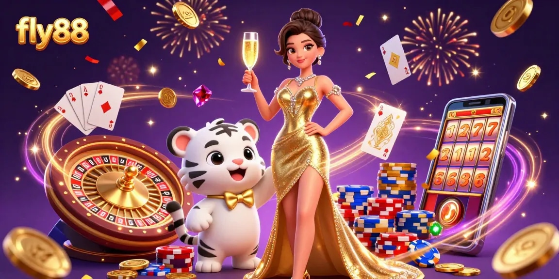 Place wagers with fly88 while enjoying a lively online gaming experience featuring unique characters and vibrant casino elements.