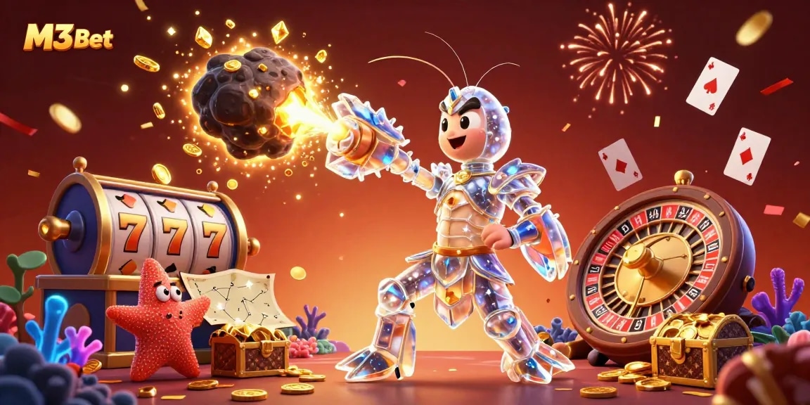 Win big with M3 Bet at our exciting online casino featuring slots, roulette, and treasures!