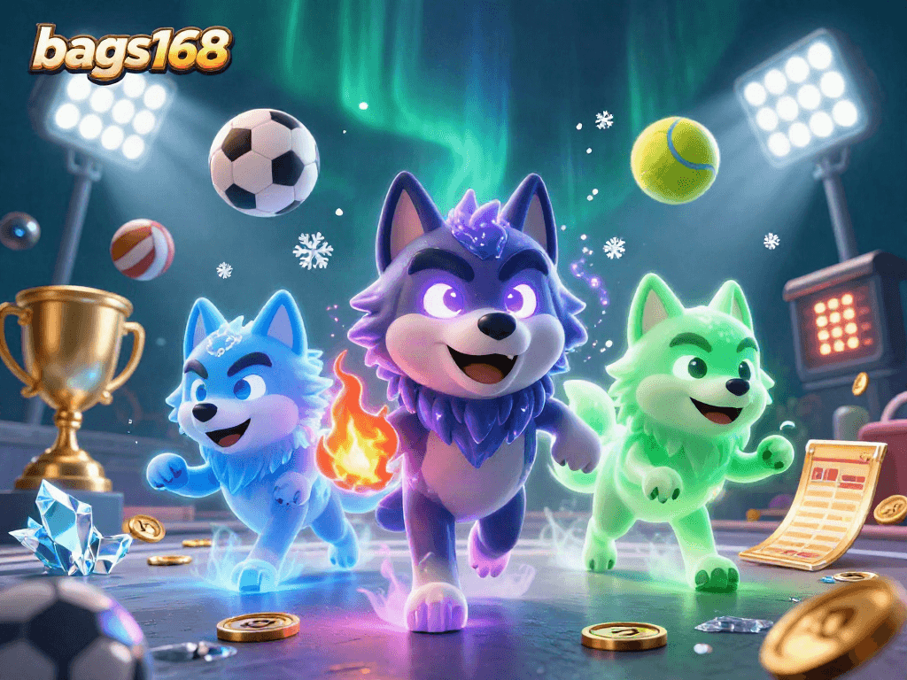 Bags168 brings the thrill of sports betting to life with dynamic symbols and vivid cartoon characters.