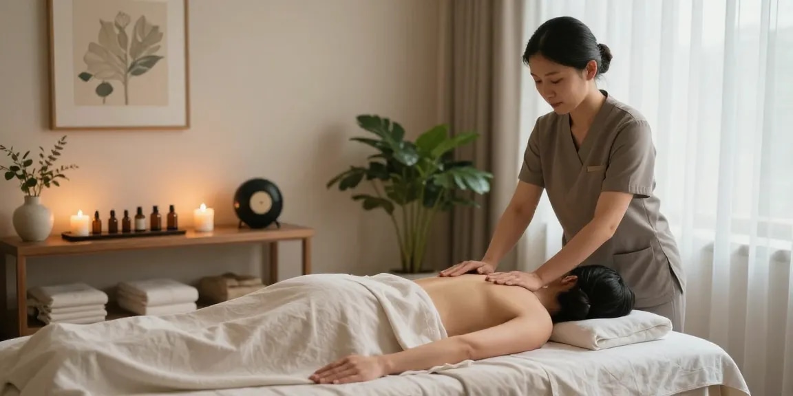 Experience a soothing 안산출장마사지 in a serene wellness spa environment.