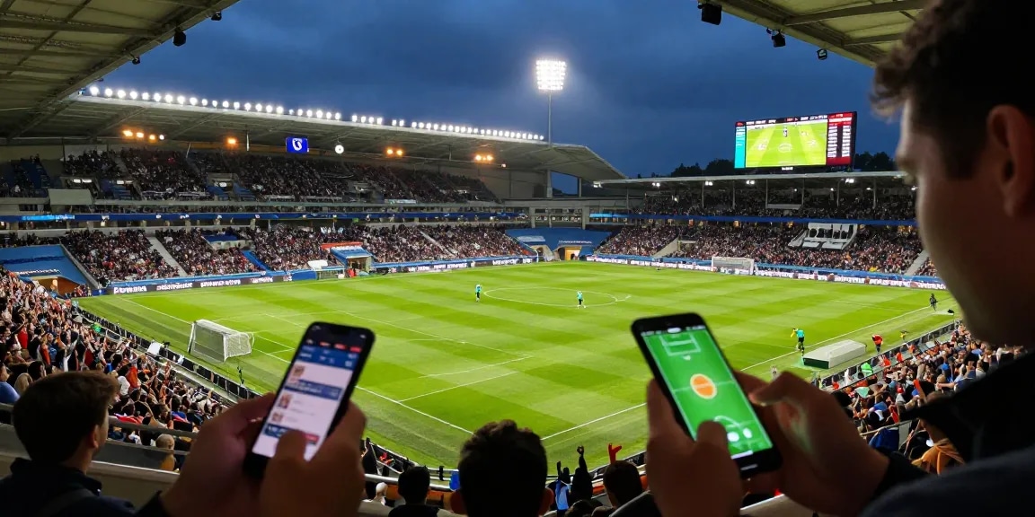Live World Cup - Cabong TV betting predictions with match odds and sports analysis in a stadium setting.