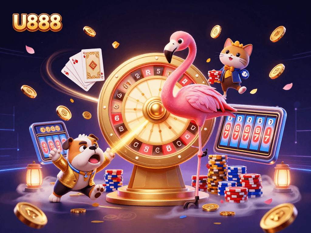 Join the excitement at U888 with a 3D game show featuring thrilling prizes and golden winnings.