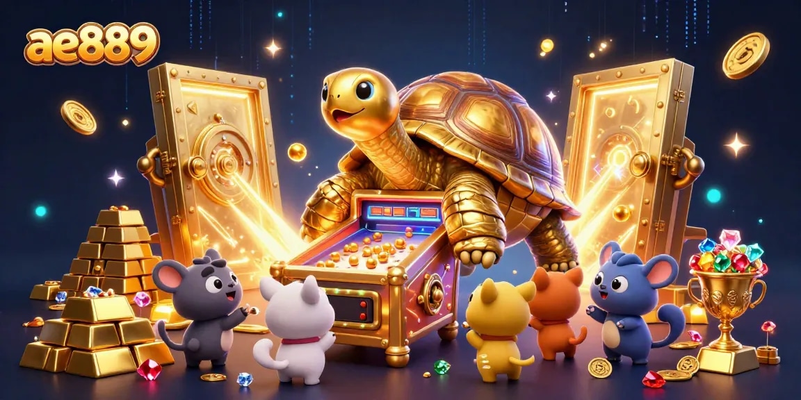 Experience thrilling gameplay at ae889 with vibrant casino-inspired scene featuring golden treasures.