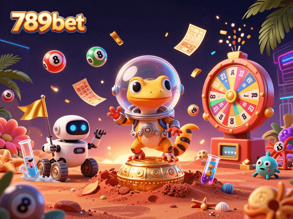 Experience winning strategies with 789bet in a vibrant alien-themed casino adventure.
