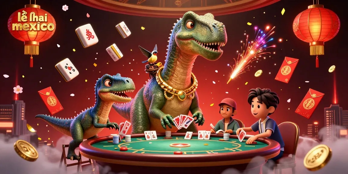 Experience the vibrant scene of lễ hội mexico as characters engage in an exciting casino atmosphere with lively elements.