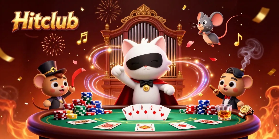Hitclub engages players with vibrant 3D casino action featuring classic poker elements and dynamic characters.