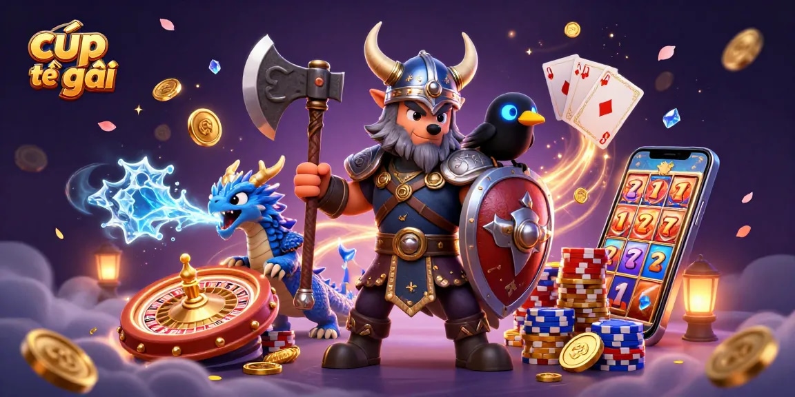 Spin to win with cúp thế giới: a vibrant 3D casino scene featuring iconic characters and game elements.