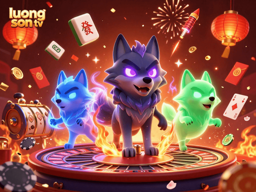 Experience the pulse of gambling with luong son tv, featuring vibrant casino elements and dynamic characters.