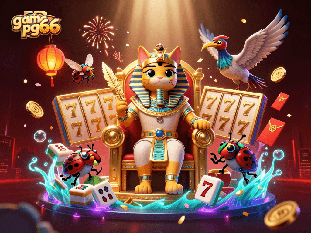 Experience exciting gameplay with game pg66 amidst a vibrant casino scene filled with rich details.