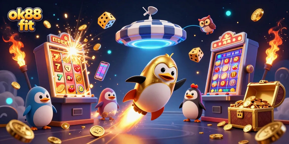 Experience thrilling wins with ok88 fit in an ultra-detailed 3D casino illustration.
