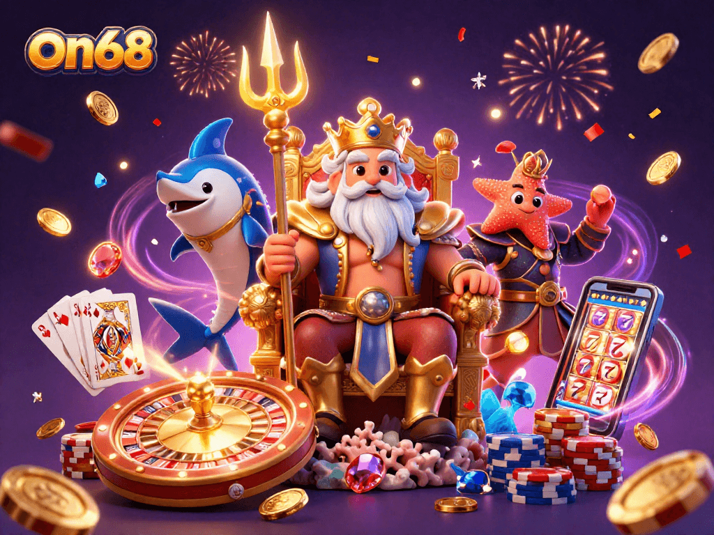 Win big with on68's spectacular casino experience featuring Neptune and thrilling game elements.