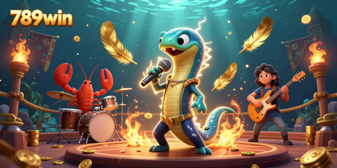 Experience the thrill of 789win casino with vibrant 3D characters in an underwater scene.