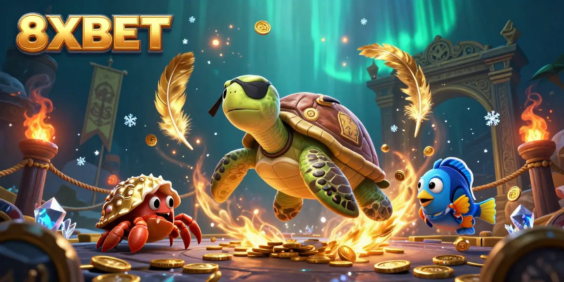 Engage in thrilling gameplay at 8XBET with vibrant underwater treasure and dynamic casino elements.