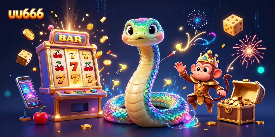 Play and win at uu666 with this vibrant casino illustration featuring jackpots and magical elements.