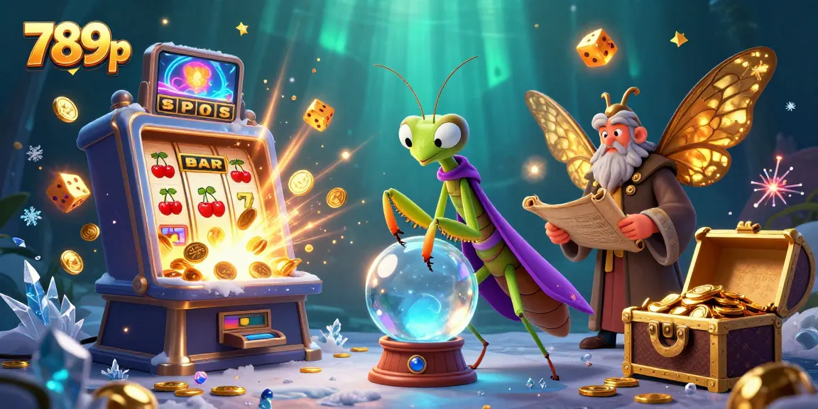 Experience thrilling wins at 789p with a vibrant casino scene of games and fortune tellers.
