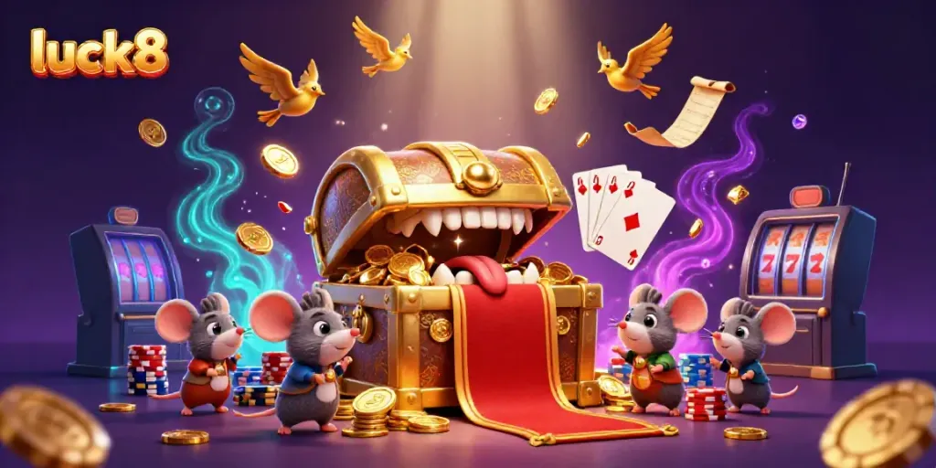 Engage in thrilling gameplay at luck8 with an exhilarating 3D casino scene packed with rewards.