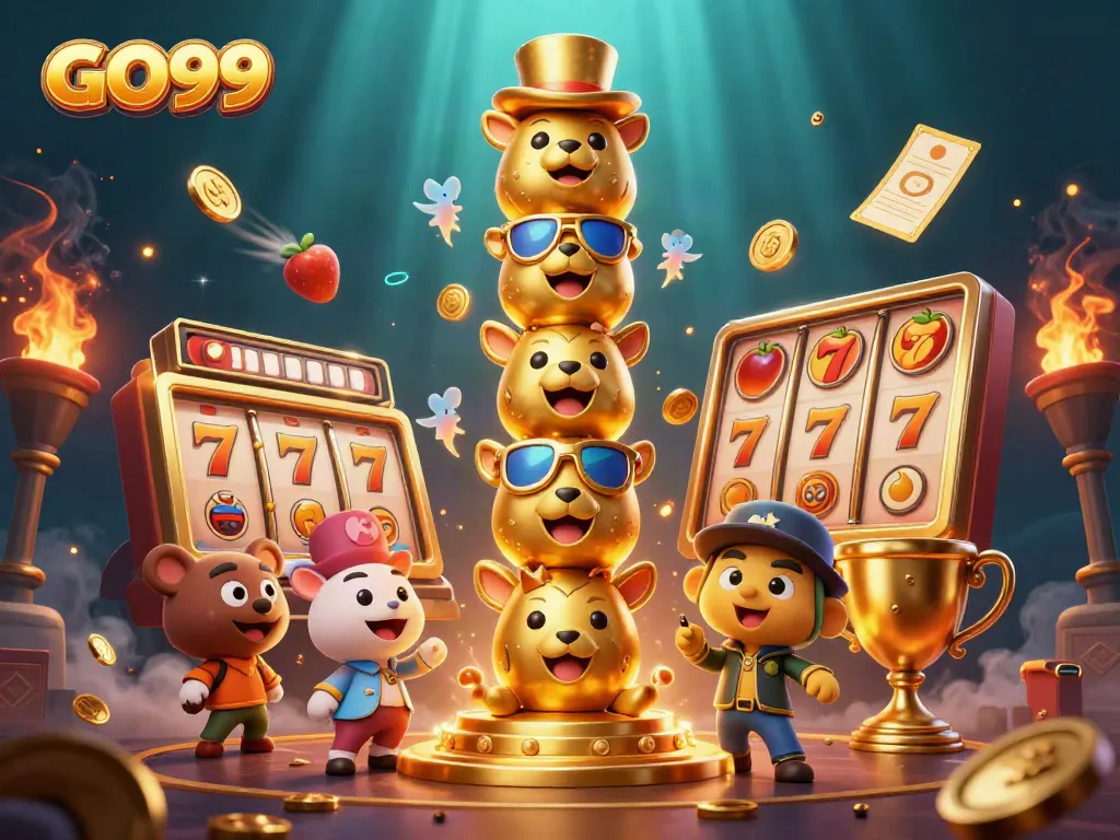 Elevate your gameplay experience with GO99, featuring vibrant casino elements and dynamic animations.