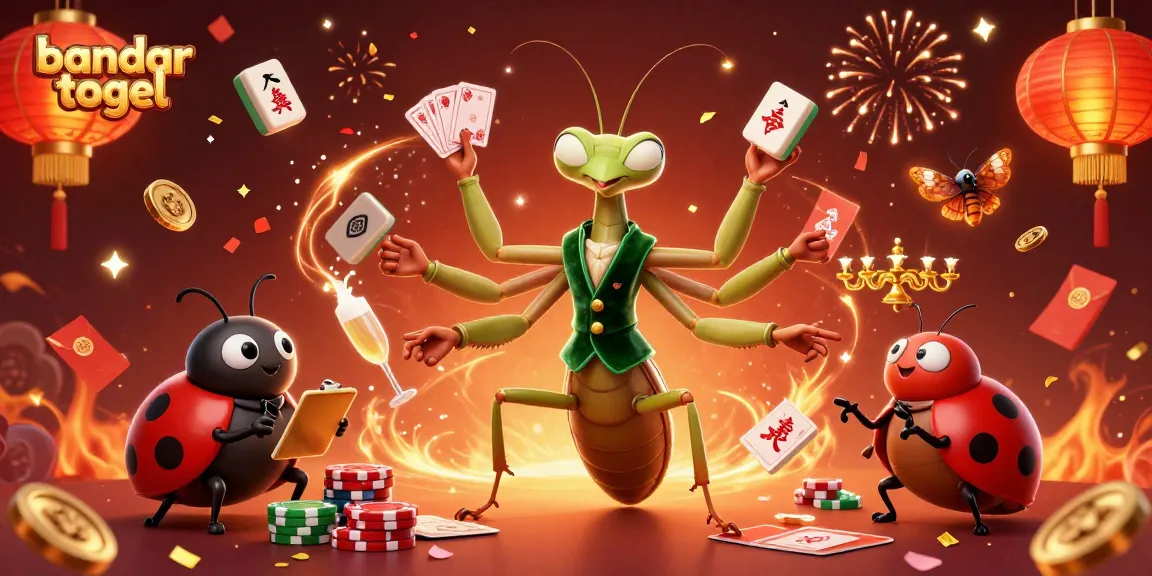 Experience bandar togel excitement with a colorful 3D casino scene featuring vibrant characters and festive decorations.