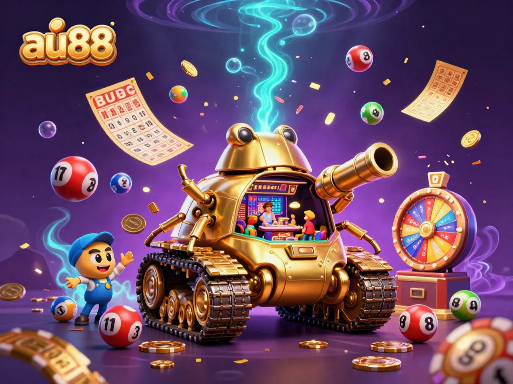 Experience the excitement of au88 with vibrantly dynamic casino elements and lucky lottery balls!