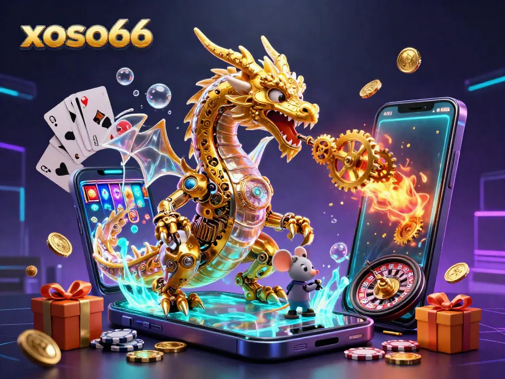 xoso66 offers thrilling slot games with golden coins and vibrant animations for players.