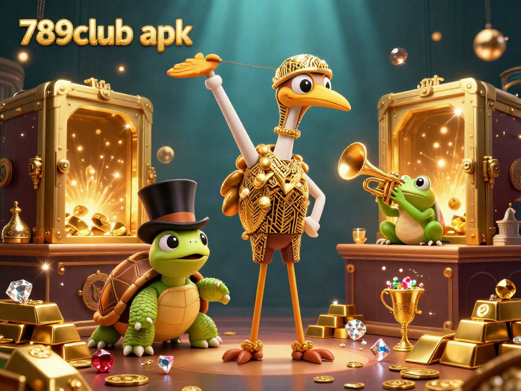 Join the excitement with 789club apk as you explore a glittering casino atmosphere filled with gold and treasures.