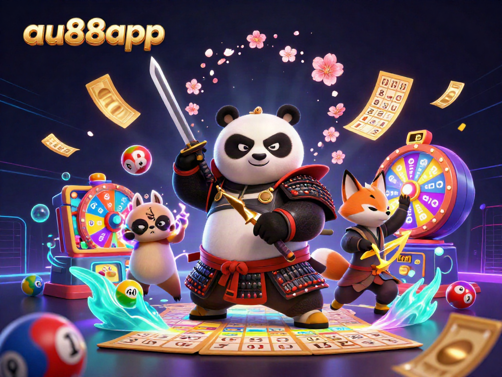 Win big with exciting features on au88app in a vibrant casino illustration.
