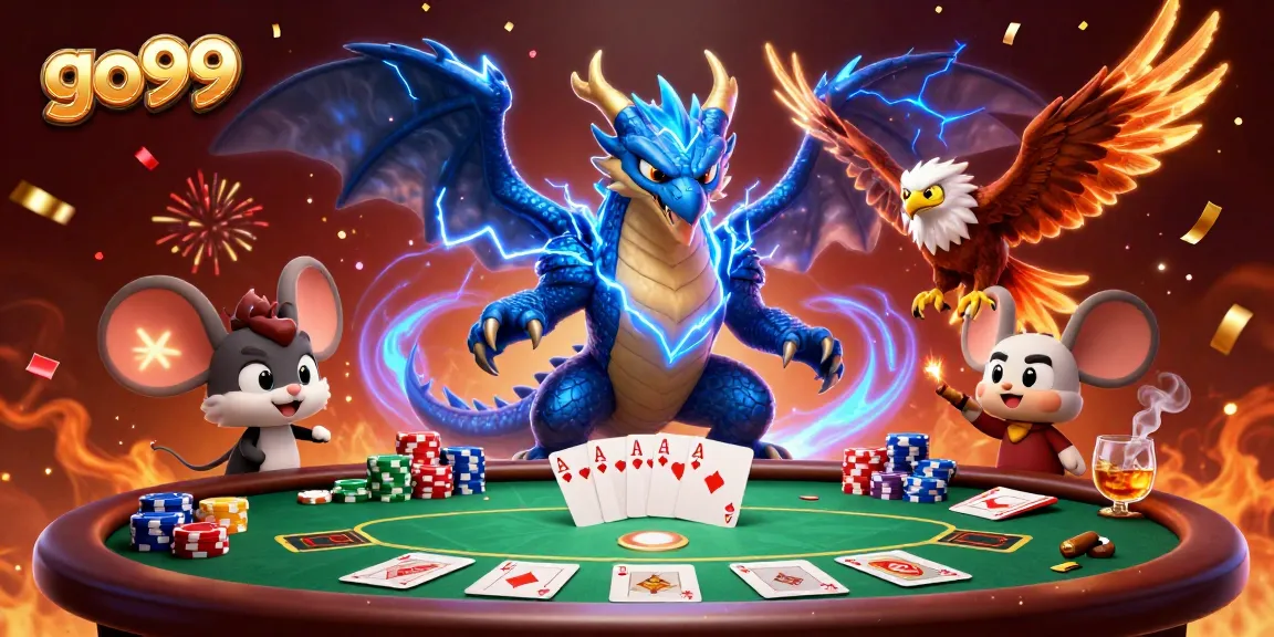 Experience the thrill of poker with go99's electric vibe and dynamic characters.