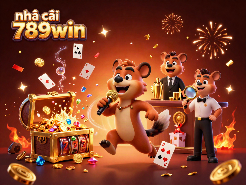 Catch the excitement at nhà cái 789win with hyenas running a lively casino club, showcasing action-packed gaming elements.