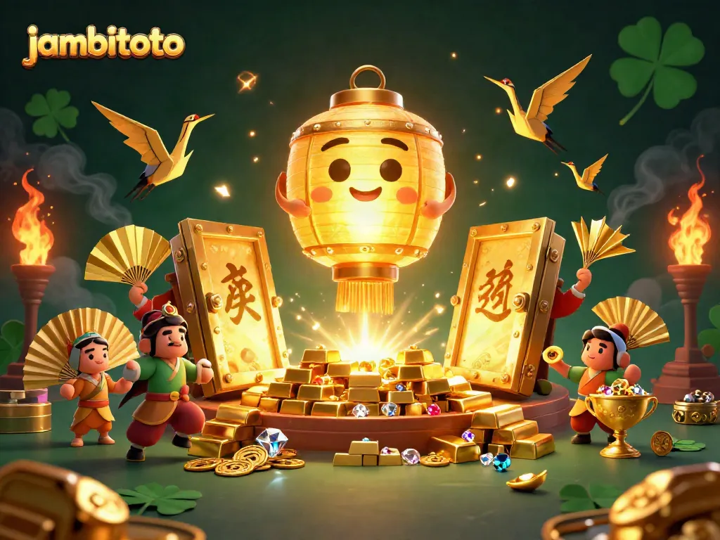 Experience the magical excitement of jambitoto with glowing lantern spirits, golden treasures, and dynamic gaming elements.