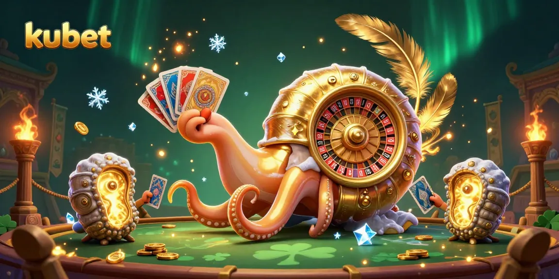 Experience thrilling bets with kubet, featuring a giant nautilus roulette and glowing ammonite companions.