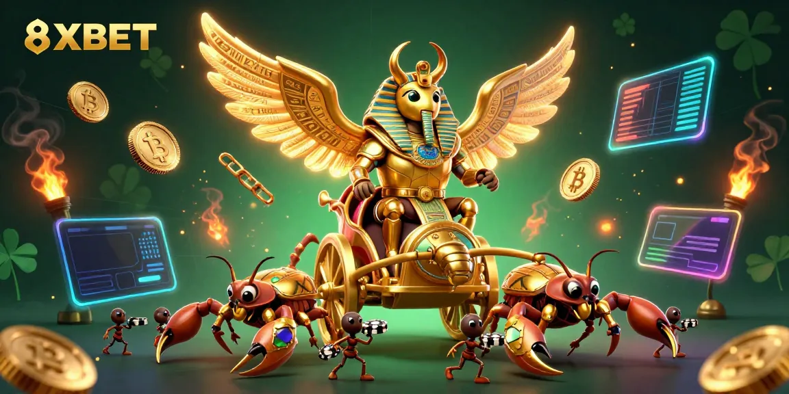 Experience thrilling gameplay with 8XBET in a dynamic casino adventure scene.