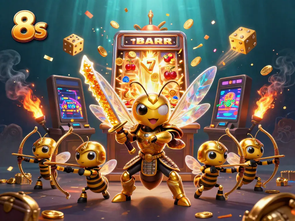 Engaging gameplay with 8s, featuring a vibrant casino scene full of excitement and colorful elements