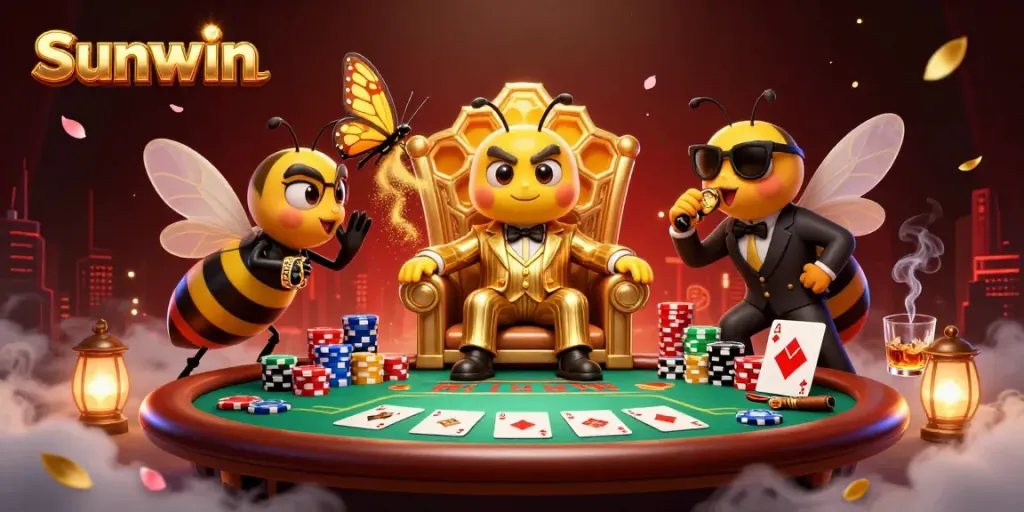 Experience thrilling gameplay with Sunwin, where a cartoon mob boss rules the casino scene.