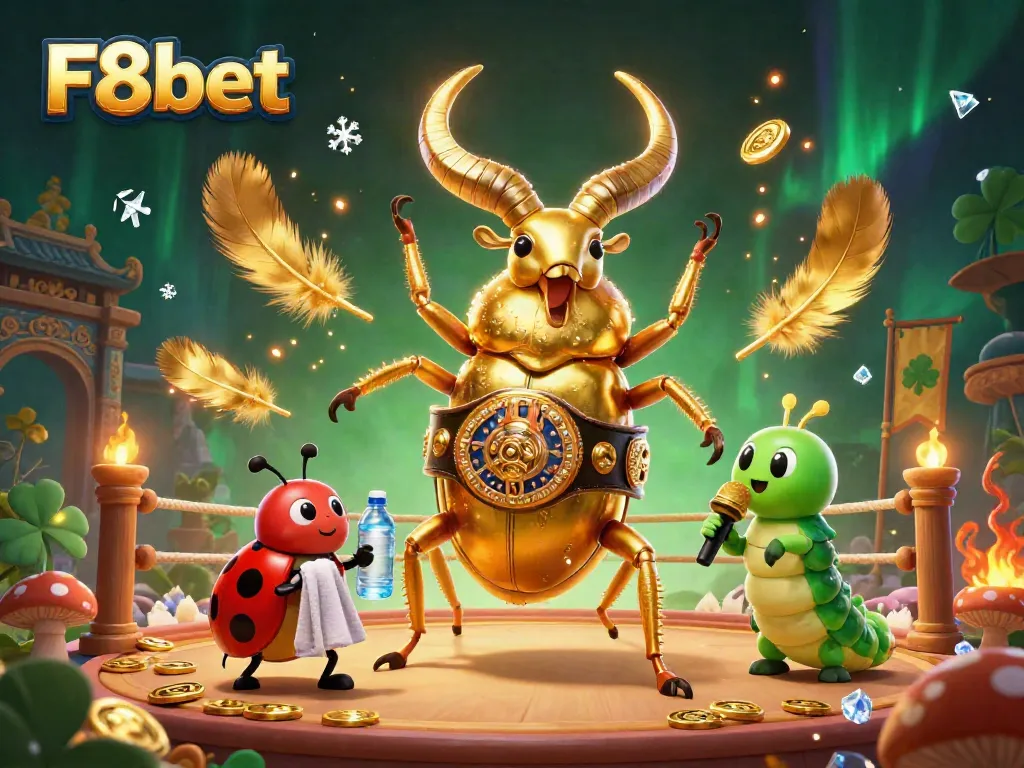 Engage with F8bet's thrilling casino experience through a vibrant 3D illustration.