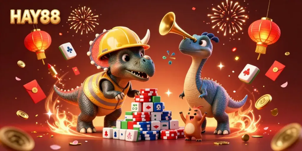 Celebrate gaming excitement with HAY88 as thrilling characters unite in vibrant casino action.