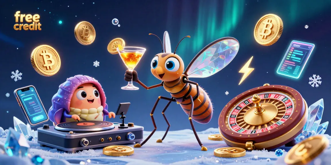 Experience thrilling gameplay with free credit at vibrant online casinos, showcasing lively characters and 3D elements.