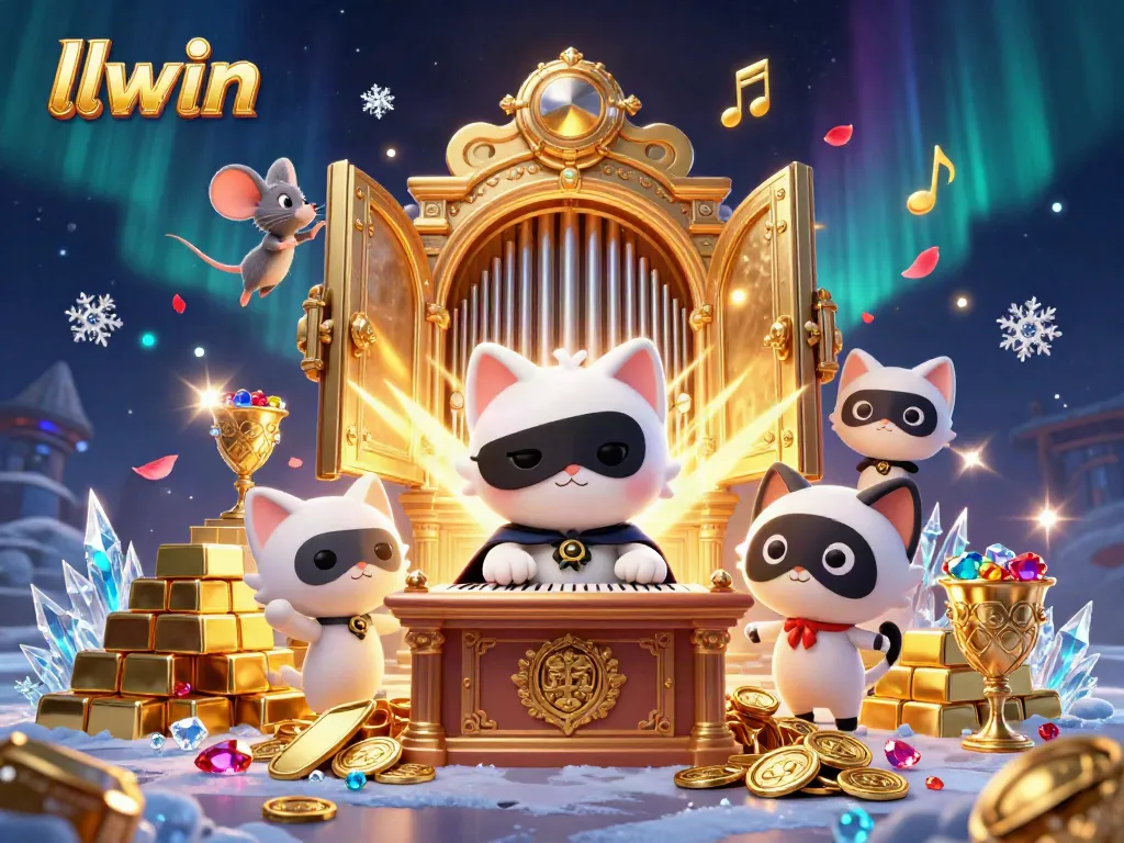llwin's captivating online casino world comes alive with a dynamic scene of excitement and treasure.